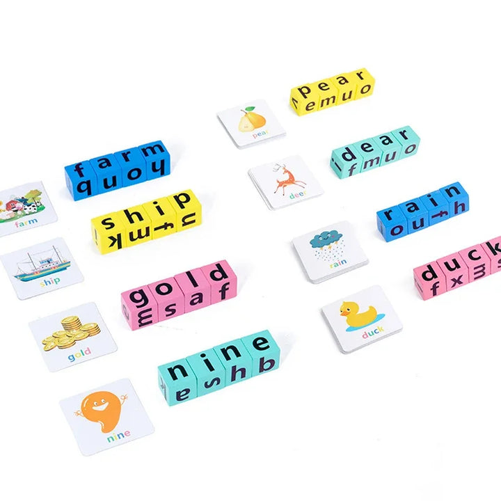 Montessori Wooden Letters Puzzle & Word Matching Game