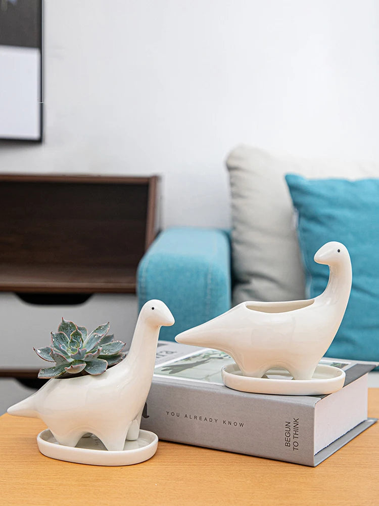 Brachiosaurus Ceramic Planter