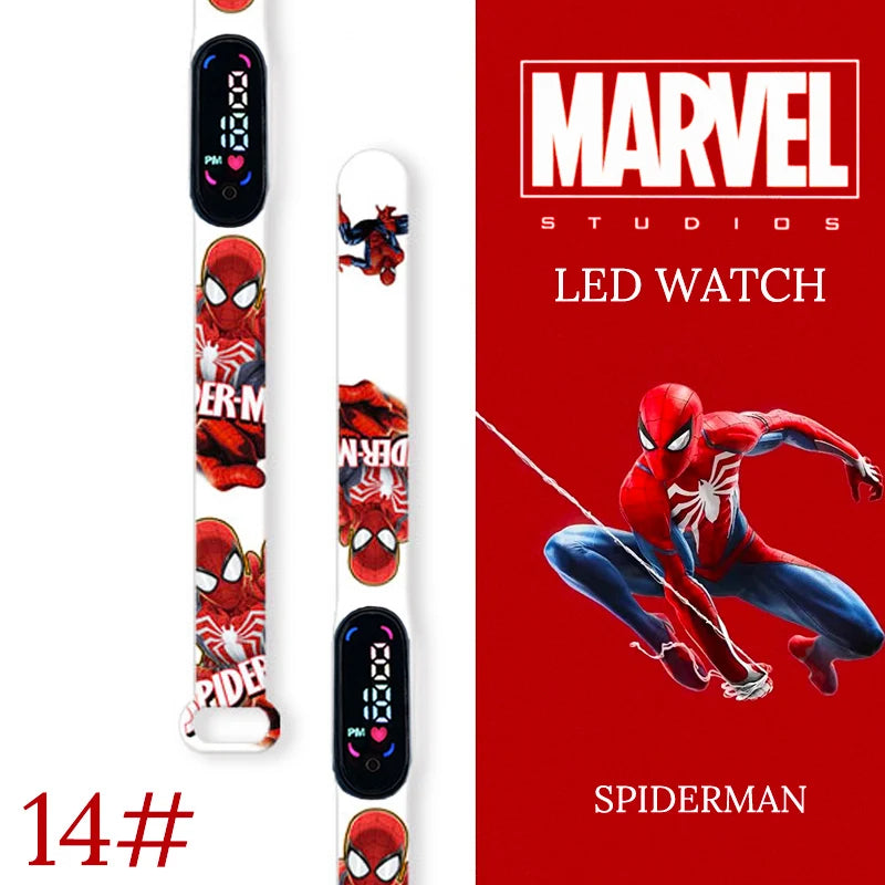 MINISO Spiderman Kids Digital Watch - Waterproof LED Sport Wristband