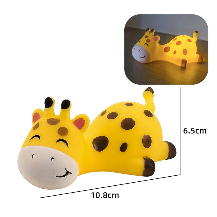 Kawaii Mini Night Light Animals Shaped LED Lamp Nursery Sleeping Night Lamp New Year Kids Gifts Home Decor Accessorie