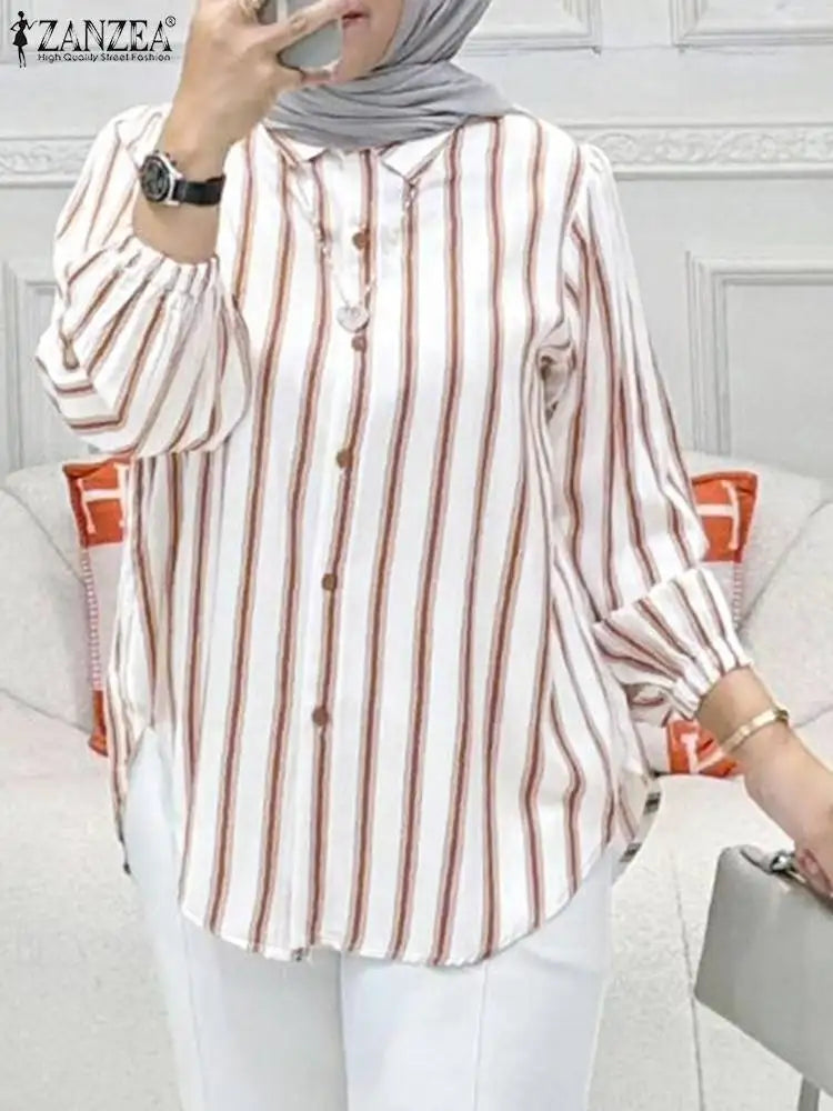 ZANZEA OL Stripe Tunic