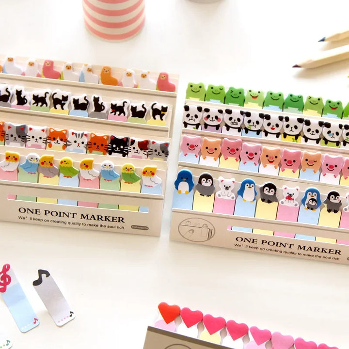 Cartoon Animal Mini Sticky Notes Set