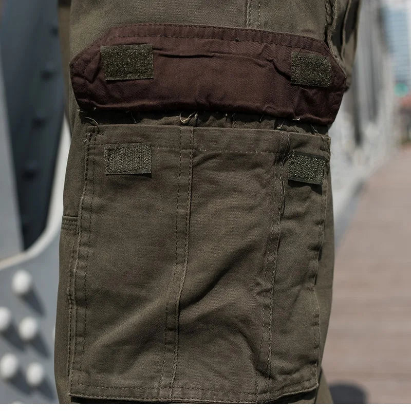 New Fashion Cotton Camouflage Cargo Pants Men Casual Straight Loose Baggy Trousers Pocket Streetwear Tactica Clothes