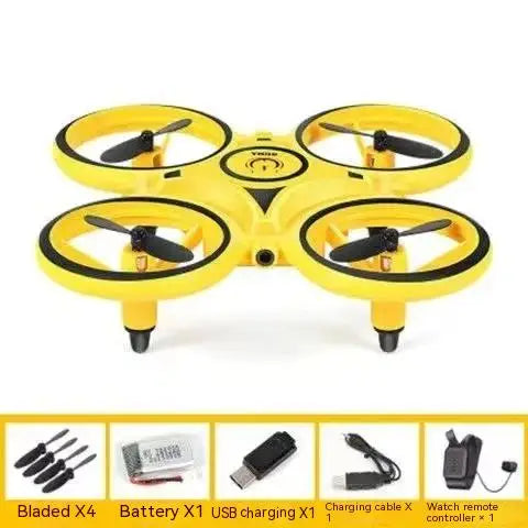 Rc Intelligent Gesture Induction Uav Flying Saucer Watch Quadcopter Fall Resistant Suspension Remote Control Small Aircraft Toy