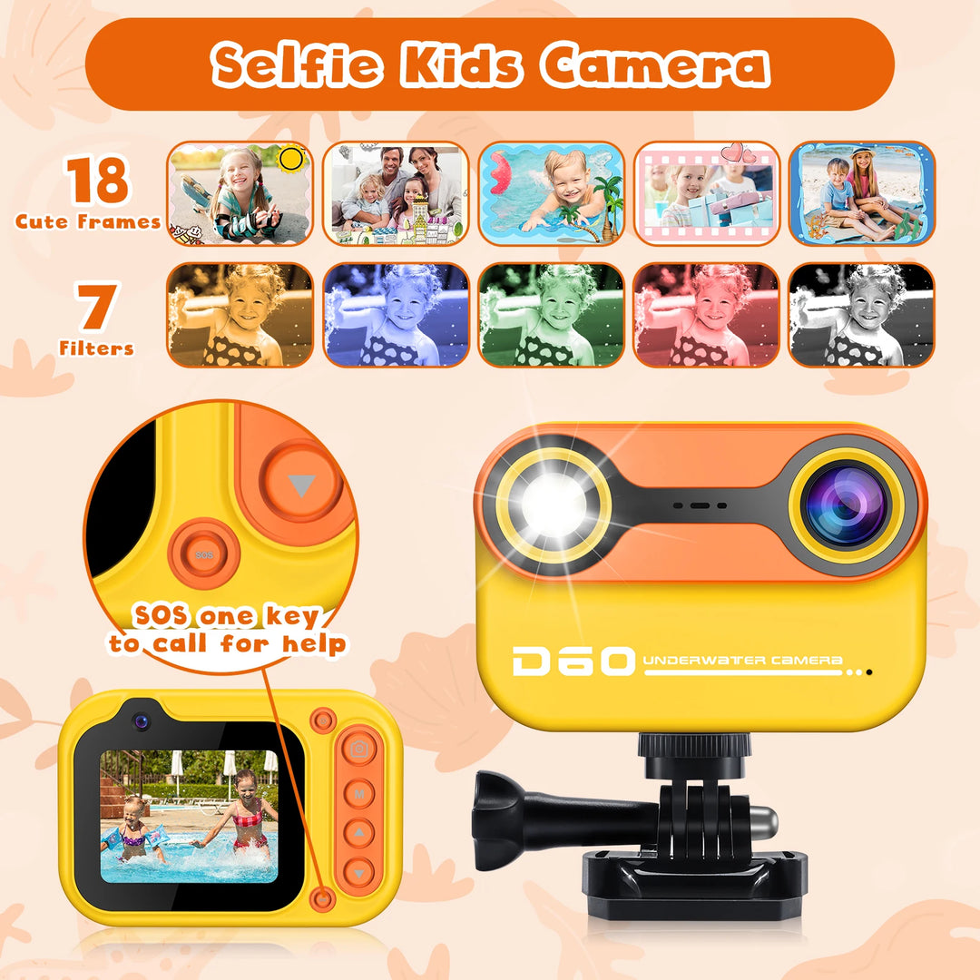 Waterproof Kids HD Camera – 1080P Digital Underwater Toy