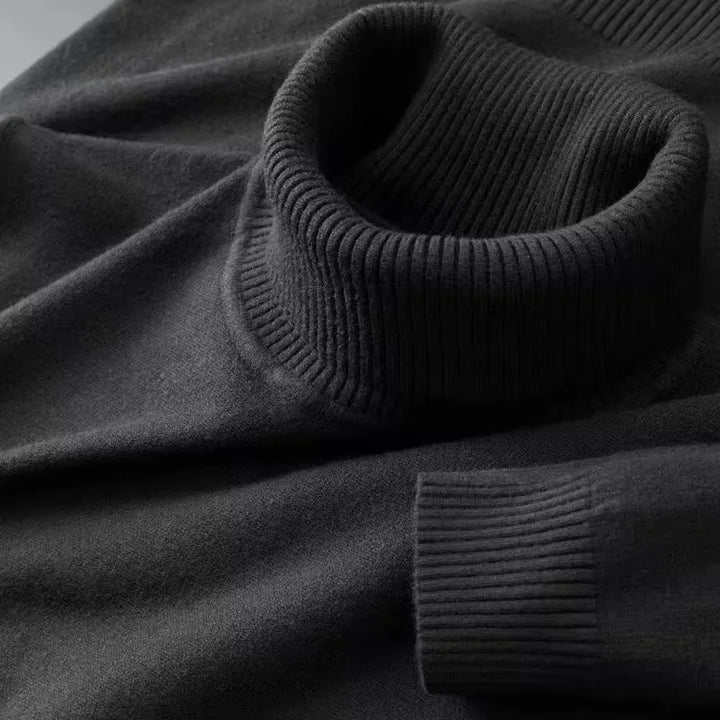 New Mens Knitted Sweaters Solid Color Turtleneck Breathable Pullovers Warm Outdoor Basic Streetwear autumn Business Tops