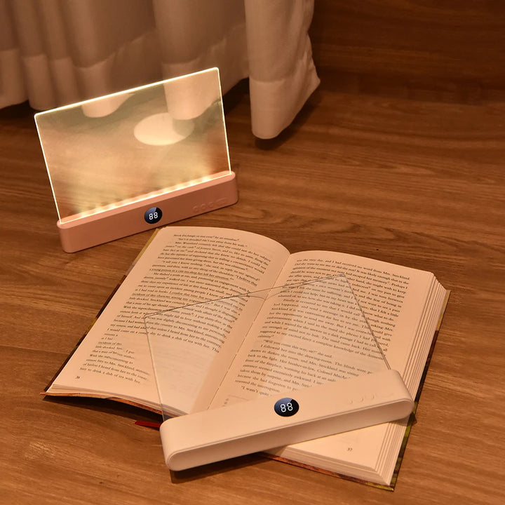 LED Book Light, Reading Lights, Book Desk Lamp Rechargeable Dimmable,Eye-Caring Studying Light,for Home,Office,Travel,Home Decor