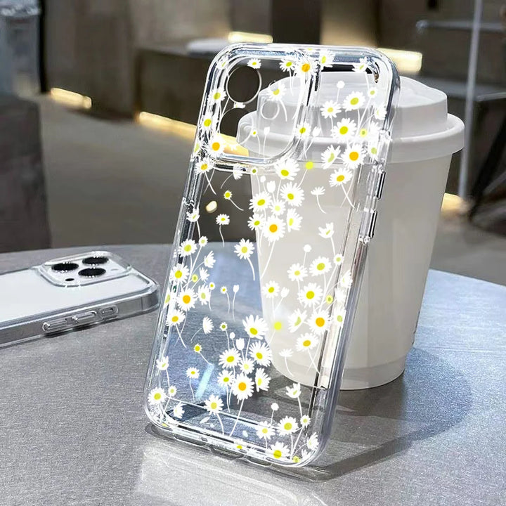 Flower Clear Case For Samsung A55 A54 5G A15 A53 A52 A33 A34 A35 A25 A32 A14 A71 A72 S23 Plus S22 S21 S20 FE Soft Silicone Cover