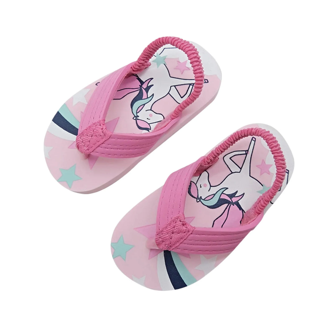 Toddler Flip Flops Shoes Little Kid Sandals with Back Strap Boys Girls Water Shoes for Beach and Pool