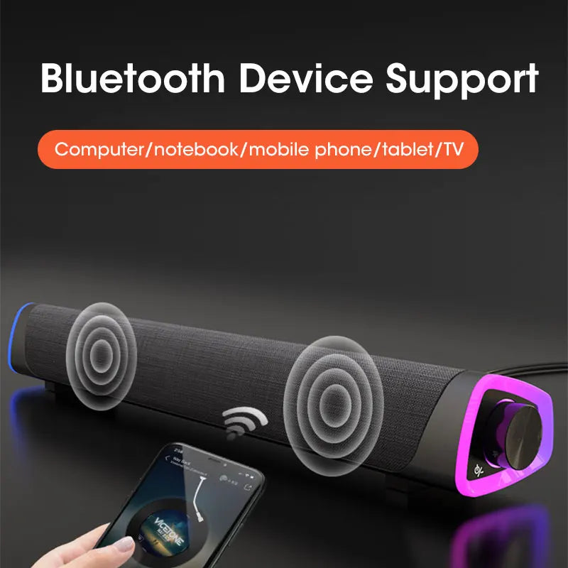 4D Computer Speaker Bar – Bluetooth Subwoofer