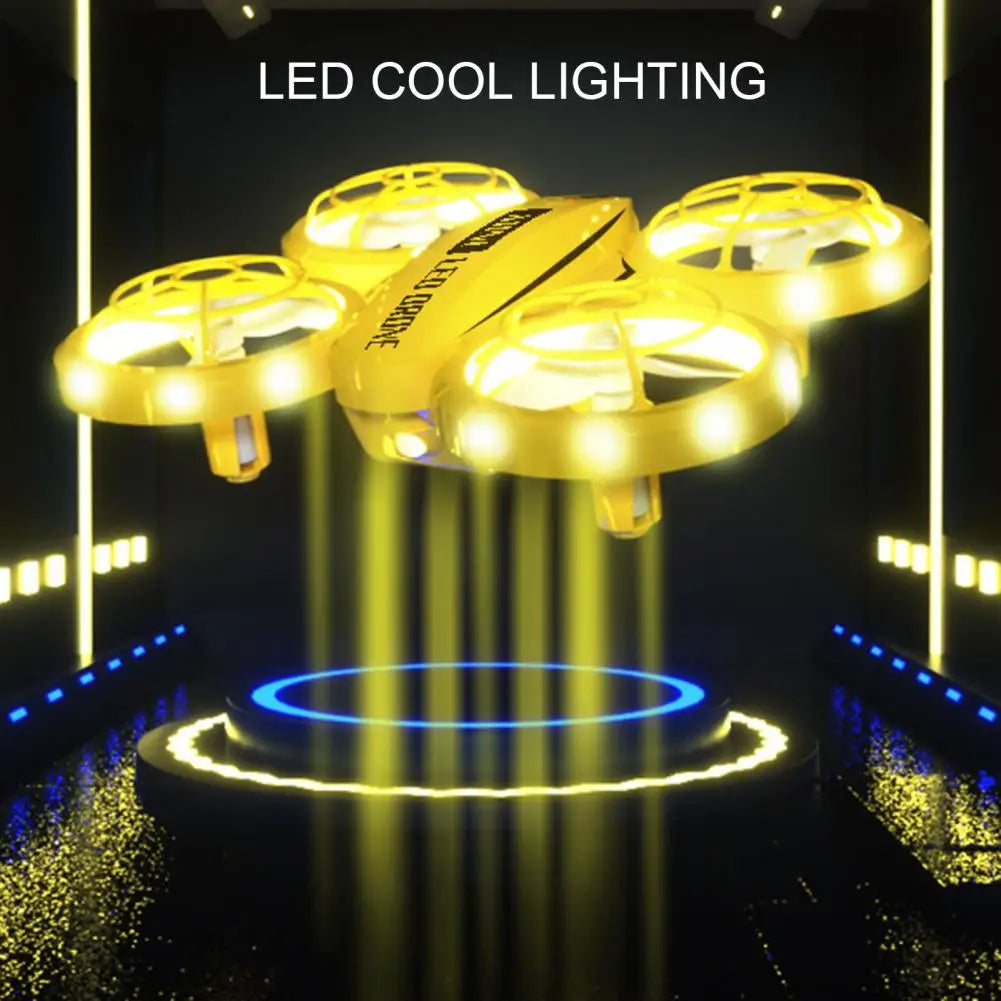 Kids Mini Drone Remote Control Colorful LED Quadcopter 360° Flip Shockproof Full Propeller Protect RC Drone Flying Toy Kids Gift