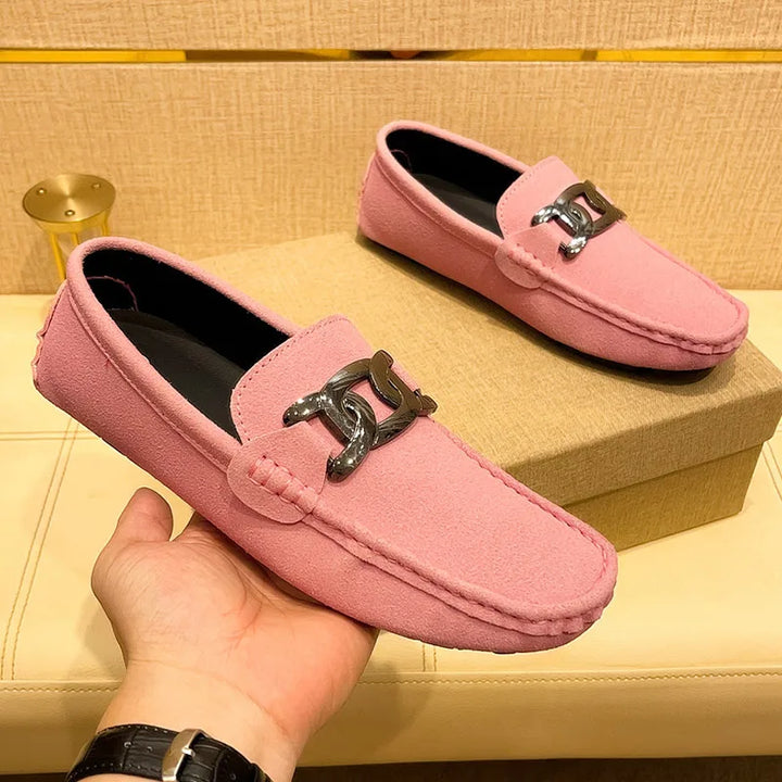 YRZL Loafers Men Big Size 48 Soft Driving Moccasins High Quality Flats Suede Leather Shoes Men Slip-on Luxury Loafers for Men