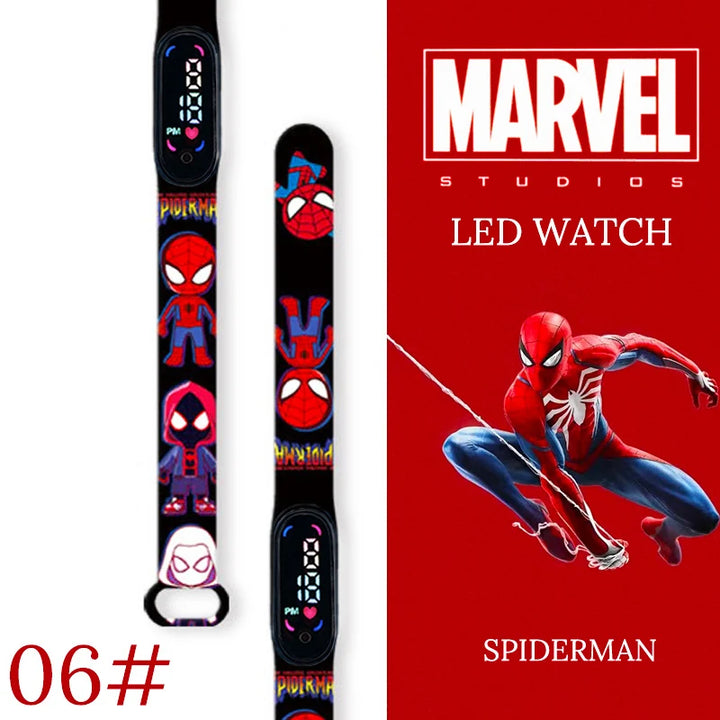 MINISO Spiderman Kids Digital Watch - Waterproof LED Sport Wristband