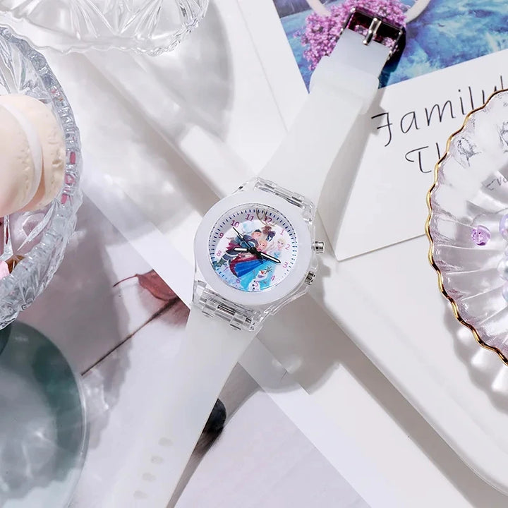 MINISO Disney Frozen LED Watch - Glowing Kids Quartz Wristwatch