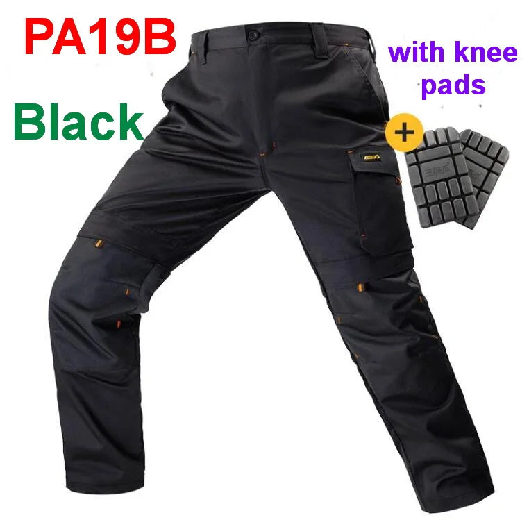 Men Outdoor Labor Trousers, Elastic Cargo Pants With Hanging Tool Pocket