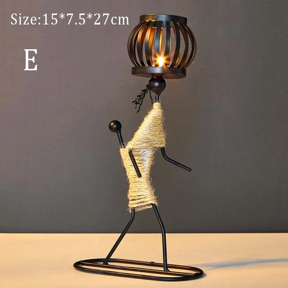 Abstract Iron Candle Holder