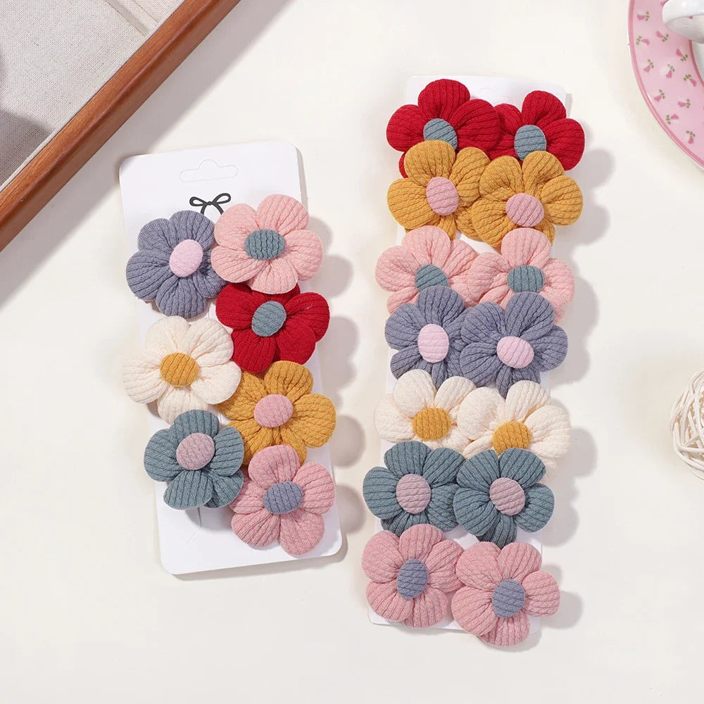 Children's Flower Hair Clip Set