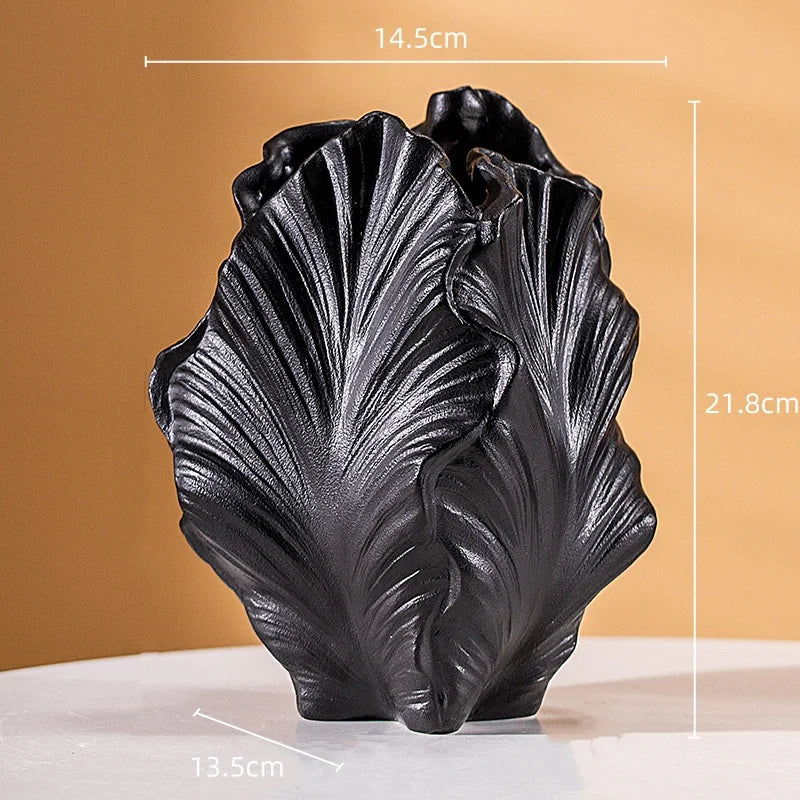 Irregular Wrinkle Ceramic Vase – Artistic Home Decor