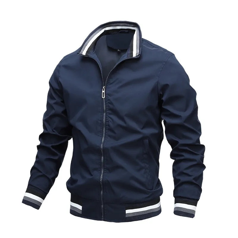 Men's Stand Collar Jacket – Waterproof Windbreaker