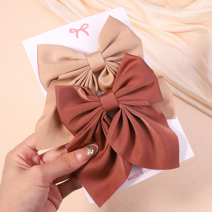 Sweet Print Bow Hair Clips – Summer Accessories