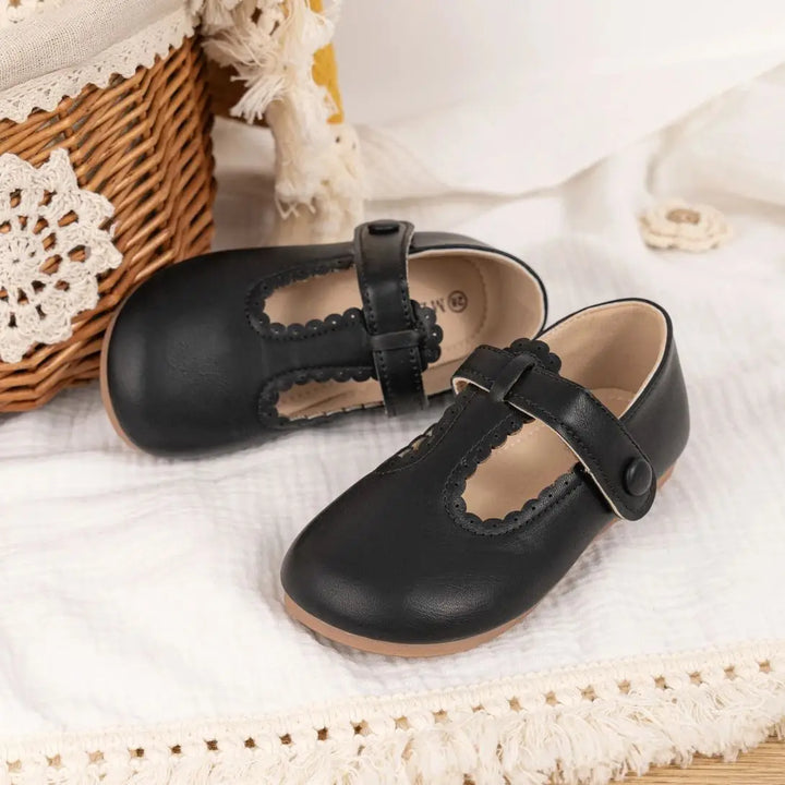 KIDSUN Toddler Little Girl Mary Jane Dress Shoes Ballet Flats for Kids Girl Party School Shoes Bowknot Princess Shoes