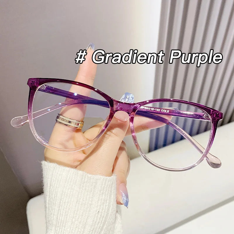 New Fashion Glasses for Women Retro Transparent Glasses Anti Blue Light Eyeglass Frame Luxury Brand Design Four Seasons Spectac