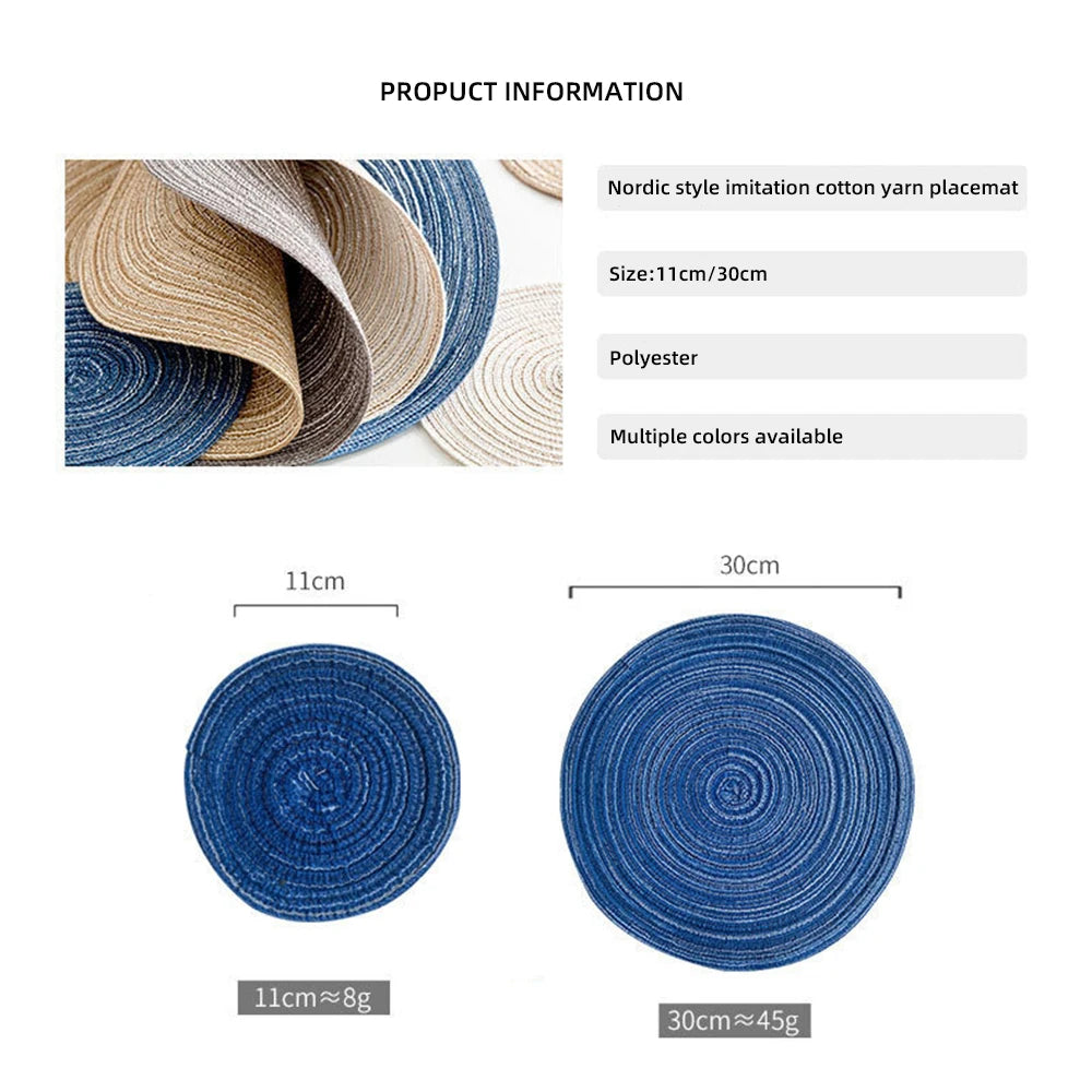 Round Table Mats – Woven Ramie