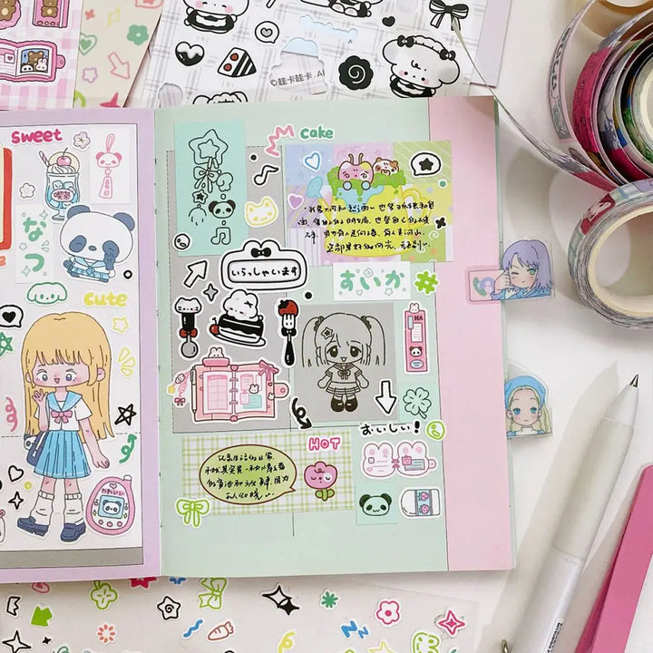 Kawaii Animal Deco Sticker Sheet