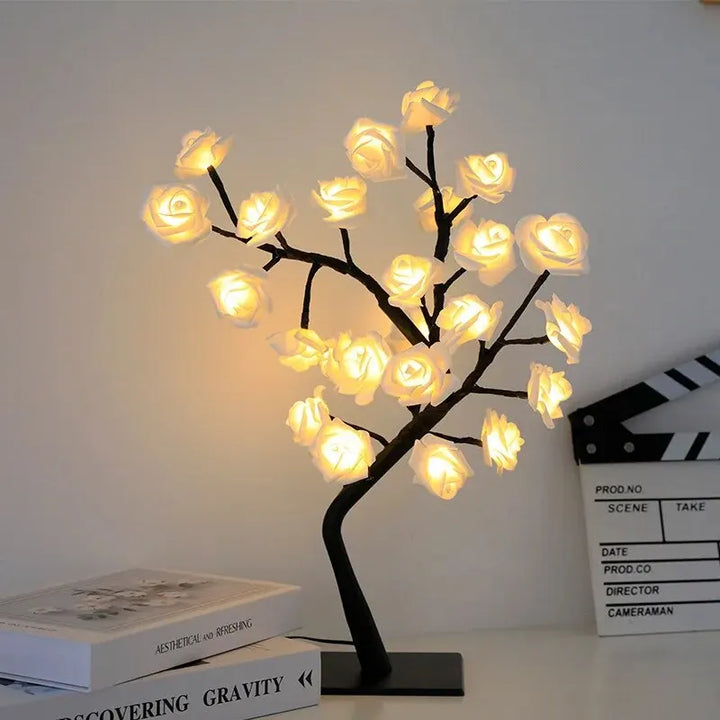 Rose Tree Lamp, USB Powered LED Light Flower Night Light for Home Decoration Outdoor Parties Weddings Gift