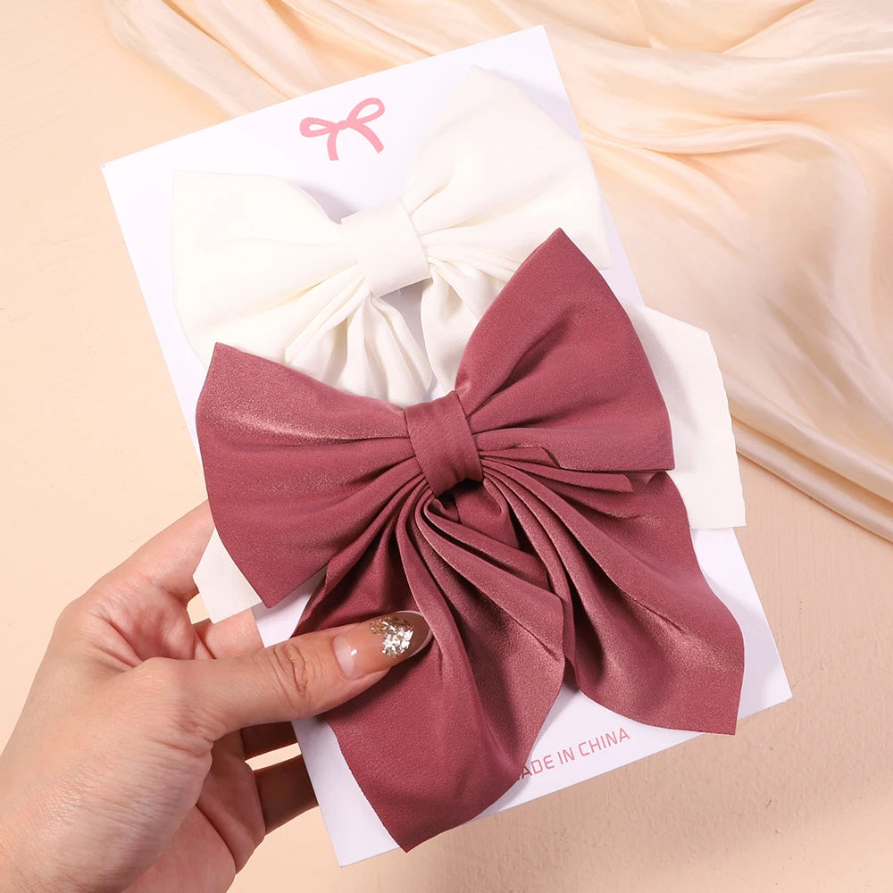 Sweet Print Bow Hair Clips – Summer Accessories