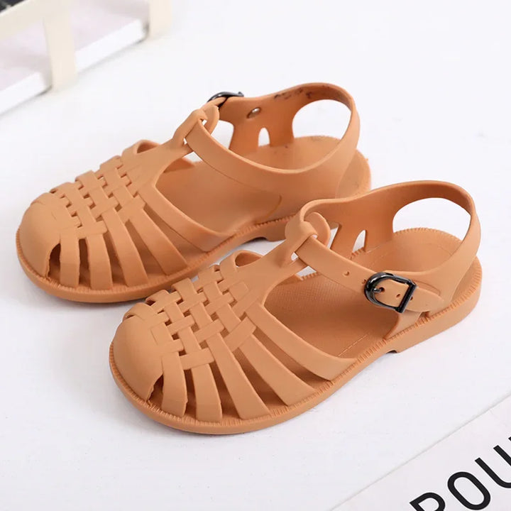 Summer Children Sandals Baby Girls Toddler Soft Non-slip Princess Shoes Kids Candy Jelly Beach Shoes Boys Casual Roman Slippers