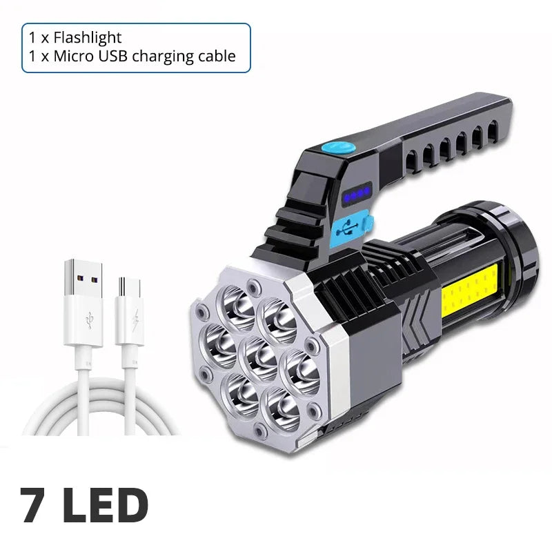 High Power Rechargeable LED Camping Flashlight