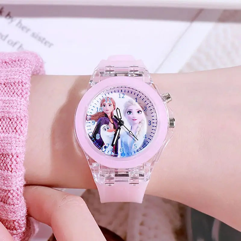 "Disney Frozen Princess LED Watch - Luminous Kids Timepiece