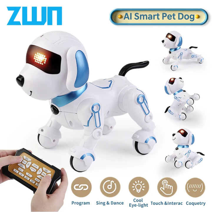 ZWN RC Robot Stunt Dog – Voice Command & Programmable Toy