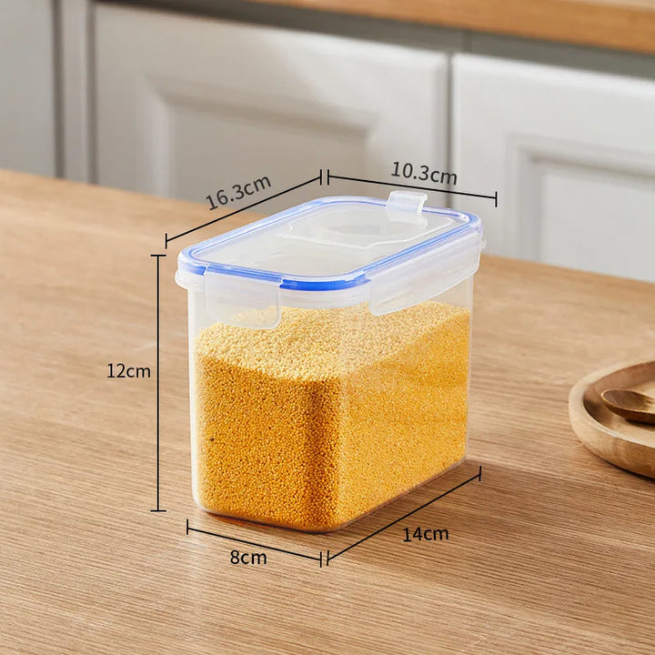 Food Storage Containers with Lids Stackable Treat Box Containers for Kitchen Pantry Organization Containers for Rice Dispenser