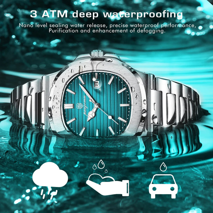 PENGAGAR Luxury Watch – Men's Waterproof Stainless Steel