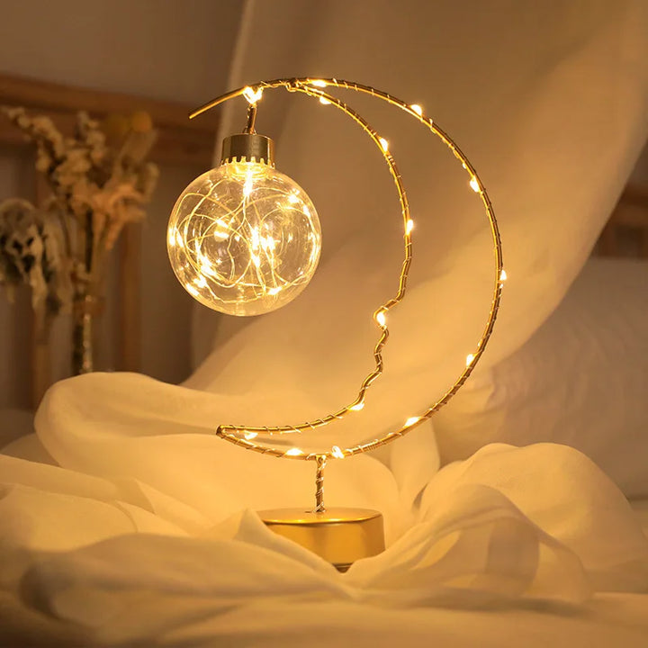 LED Night Lamp – Star & Moon Indoor Ornament