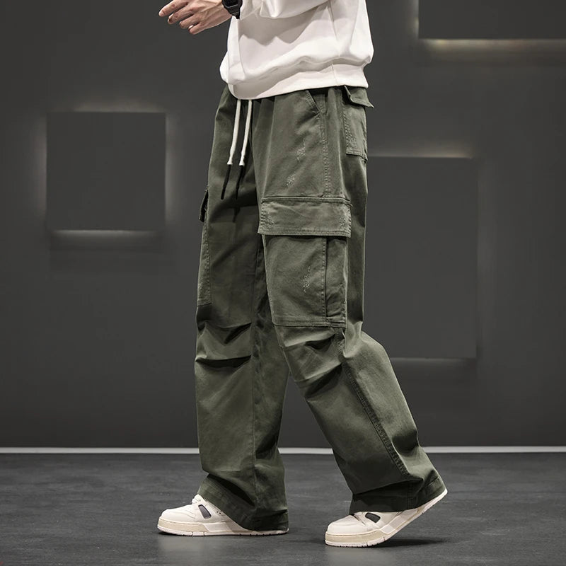 Wide Leg Cargo Pants – Men's Casual Trousers