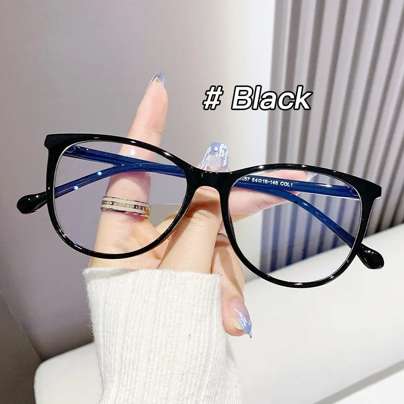 New Fashion Glasses for Women Retro Transparent Glasses Anti Blue Light Eyeglass Frame Luxury Brand Design Four Seasons Spectac