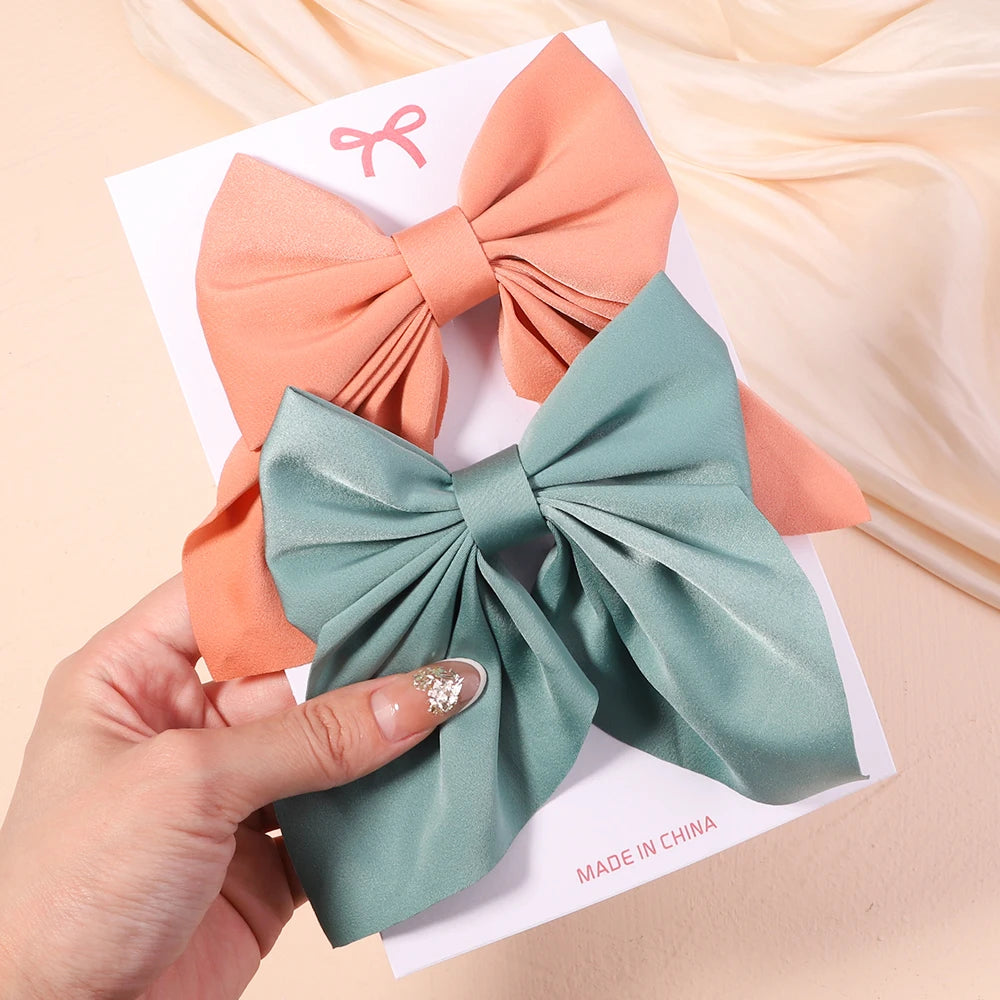 Sweet Print Bow Hair Clips – Summer Accessories