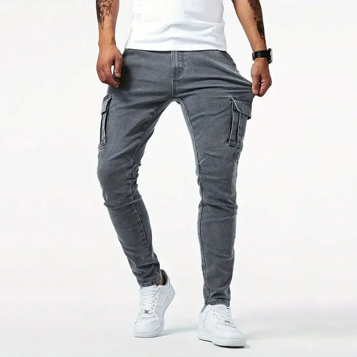 Korean Style Softener Skinny Ankle-Length Jeans for Men's Streetwear 2024 Spring, Male Fashion Pencil Pants