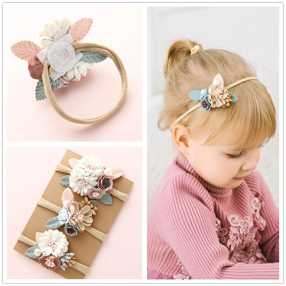 Baby Girl Headband – Elastic Floral Headwear