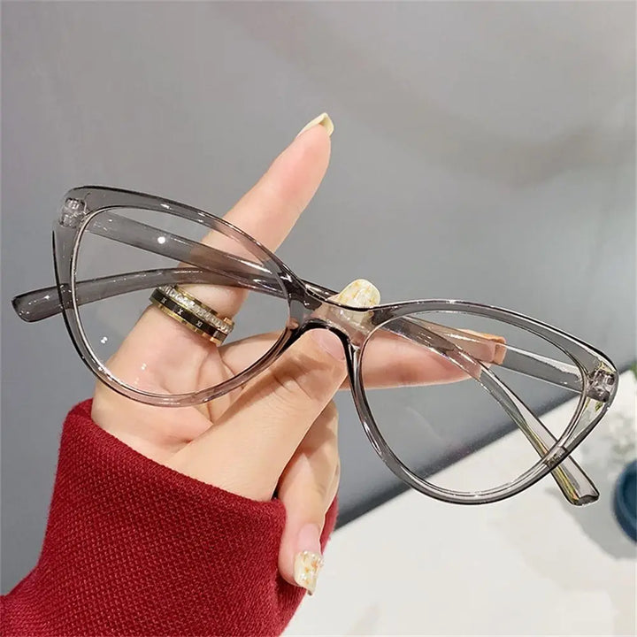 Women Anti Blue Rays Glasses Fashion Cat Eye Computer Goggles Big Frame Eyeglasses Vision Care Blue Light Blocking Eyewear