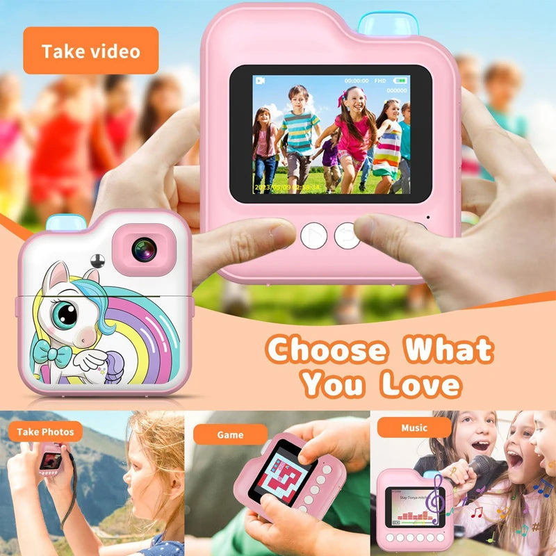 Mini Instant Print Kids Camera – Inkless Digital Toy