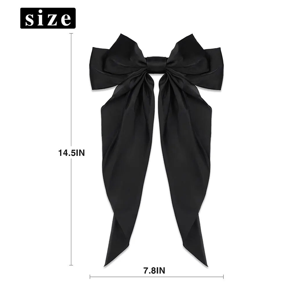 Elegant Bow Ribbon Hair Clip – Satin Bowknot Hairpin