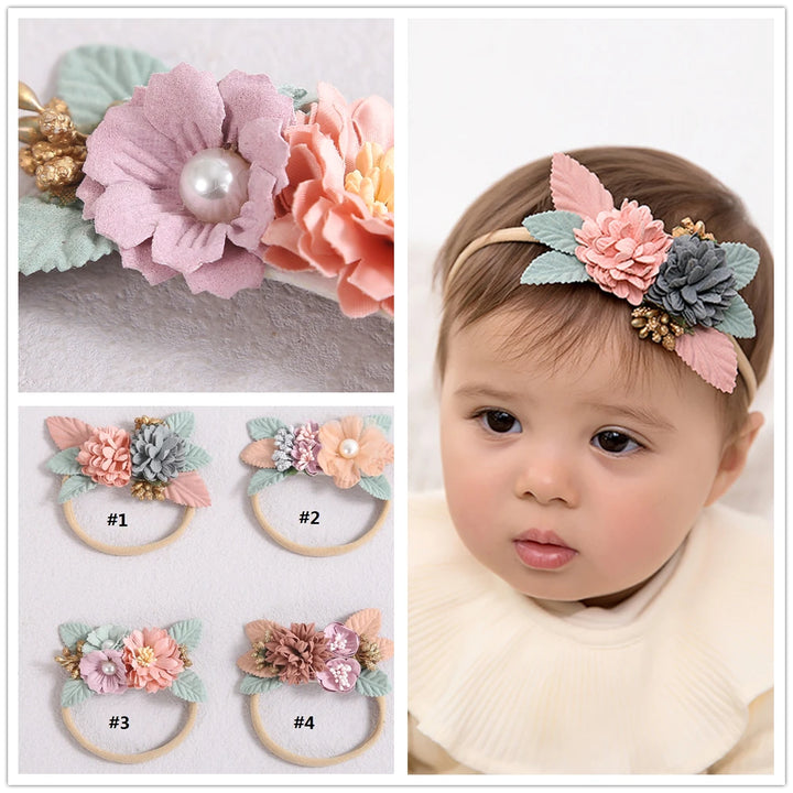 Baby Girl Headband – Elastic Floral Headwear