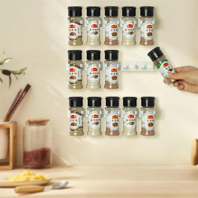 Kitchen Jar Rack – Wall-Mounted Spice Holder