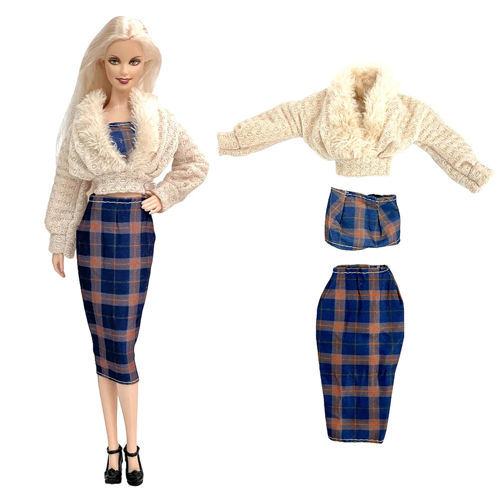 Fashion Skirt Set for 1/6 Doll – Casual Dollhouse Outfit