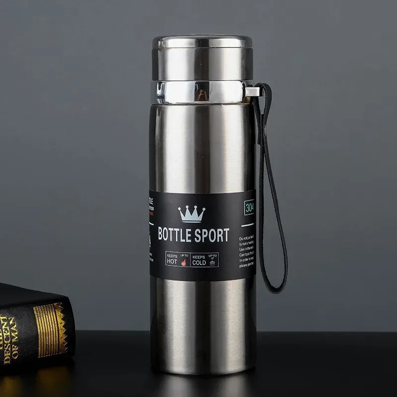 1000ml Stainless Steel Thermal Water Bottle - Leak-Proof Flask