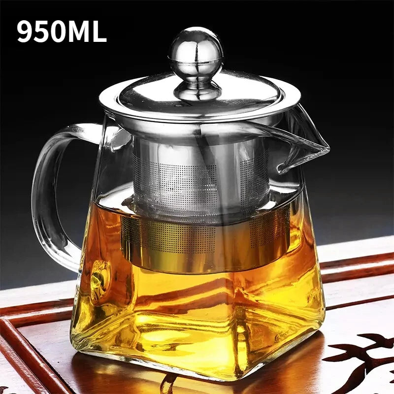 Glass Teapot with Infuser – Elegant Tea Set Kettle